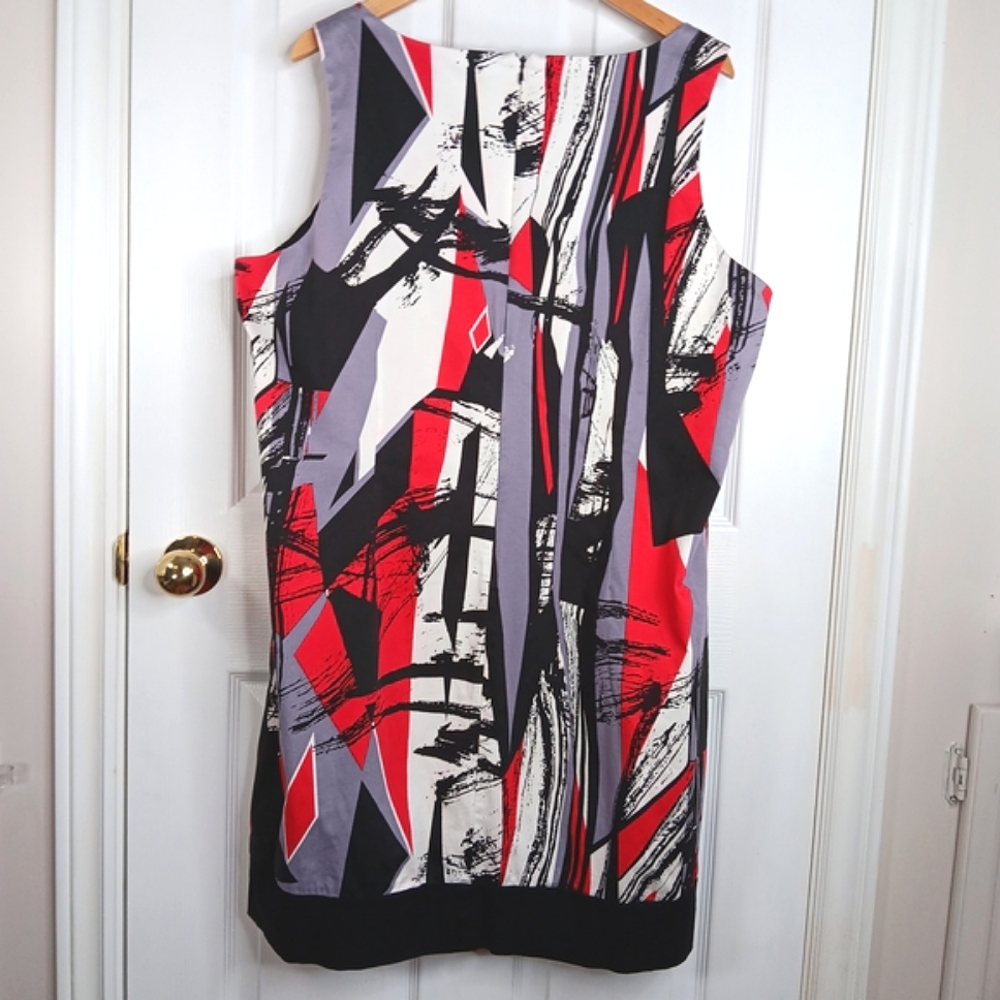 NWOT Ricki's Plus Size 18 MultiColor Sleeveless Dress Knee Length Career Party - Picture 9 of 15